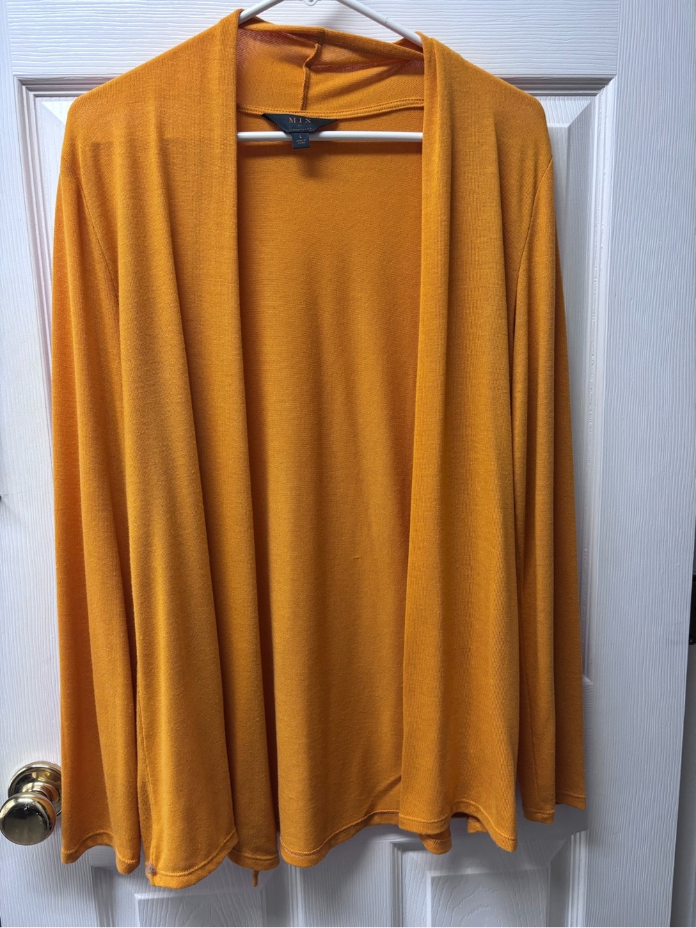Mi Open-Front Cardigan in Mustard Yellow